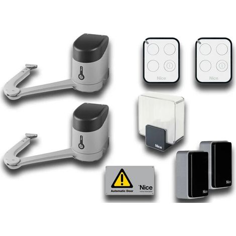 Nice HYKEBDKCE - Kit bidireccional para l'automatización de cancelas batientes con ante hasta a 3,5 m, 24 Vdc, a brazo articolato, montaje exterior (1/3)