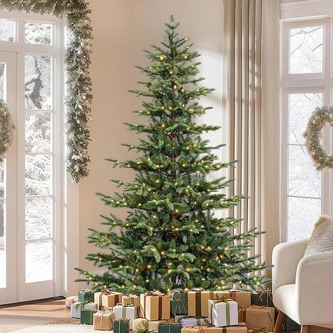 Künstlicher Weihnachtsbaum PE/PVC Mix 316 Spitzen, integrierte LED-Beleuchtung (150 Dual-LEDs), 5mm Niedervolt, Automatischer Aufbau (1/5)