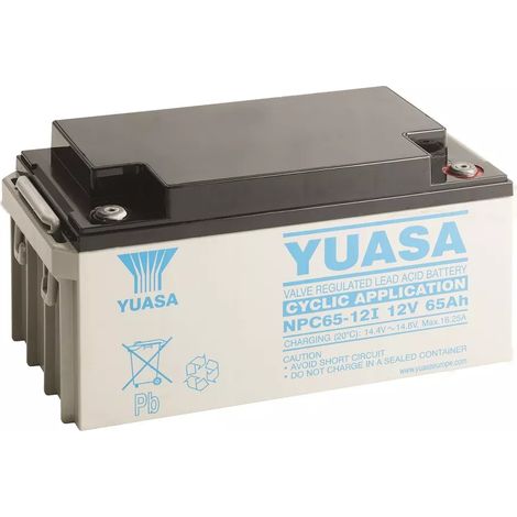 Batteria al piombo ermetica uso ciclico 12V 65Ah - Yuasa NPC65-12