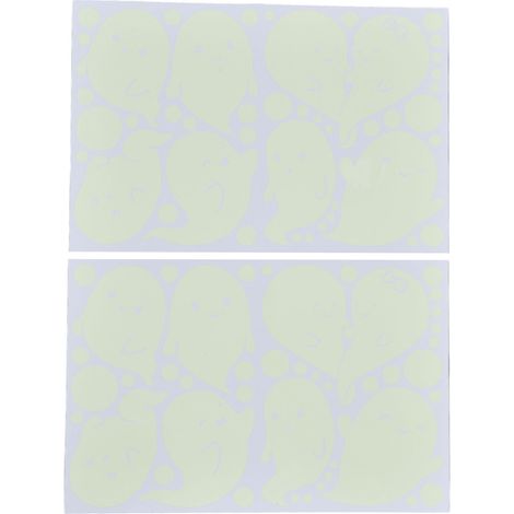 Sticker mural lumineux, autocollant mural phosphorescent à faire soi-même, sticker décoratif pour chambre à coucher, thème fantôme (1/5)