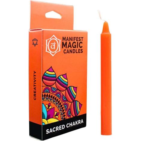 Lot de 12 bougies magiques - Chakra sacré (1/5)