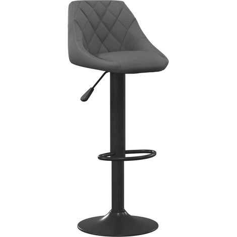 Tabouret de bar Gris foncé Velours 10 (1/5)