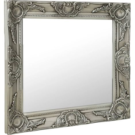 Maison Exclusive - Specchio da Parete Stile Barocco 60x60 cm Argento