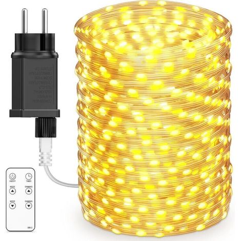 1000 LED String Lights, 100m Outdoor String Lights with 8 Modes, IP44 Waterproof, Warm White [Energy Class E] (1/4)