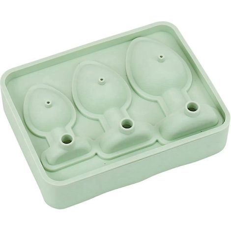 Eiswürfelform in Form eines Analplugs, lustige Silikonform zur Herstellung von hausgemachten Kuchen, Pralinen und Bonbons (grün)