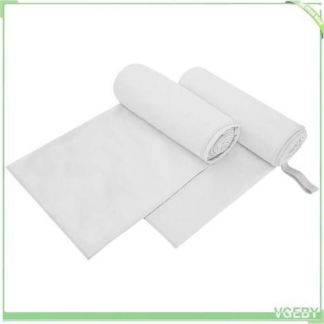 42011471 Serviettes de sport 2 pcs Gris 200 x 100 cm