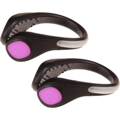 Clips lumineux LED roses pour chaussures (lot de 2), résistants aux intempéries, antidérapants, pour une visibilité optimale lors de la course nocturne, pour coureurs, joggeurs et marcheurs. (1/5)