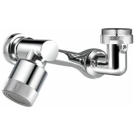 Robinet d'extension multifonctionnel rotatif Extension de robinet rotative universelle Robinet d'évier de cuisine pivotant à 1080 degrés Aérateur Filtre anti-éclaboussures Robinet à bras robotique rot (1/5)