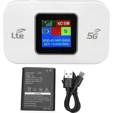 Professioneller 4G LTE WLAN-Modem-Hotspot mit 300 Mbit/s Highspeed-Farbdisplay für Mobiltelefone, Laptops und Tablets (1/4)