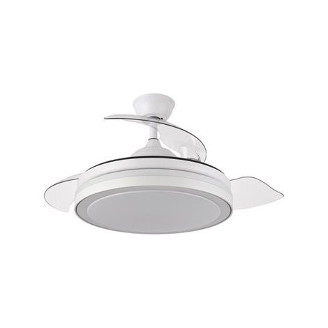 FABRILAMP ESPARTA Fan de ceiling with led light, motor DC, colour white, retractable blades, remote control aa, timer, memory de light, 3 shades y 6 speeds (1/4)