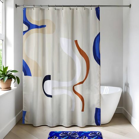 Cortina de ducha de poliéster 180x200 cm - firma - Tendance