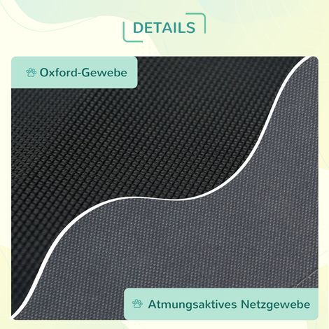 Lit surélevé pour chien avec toit, couchage extérieur pour animal, transat de camping avec auvent, respirant, en taffetas, gris, 92x76x90 cm (1/4)