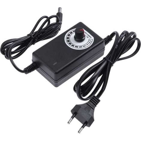 24-W-Spannungsregulierungsadapter, 3-24-V-Netzteiladapter mit ABS-Material für LED-Lüfter/elektrischer Lüfter/Microdrills/mobile DVD - Crezuo