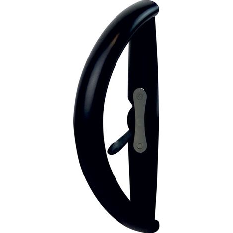 Kintech – Poignée coulissante à anse intérieure – Zamak laqué noir RAL9005 – Levier de verrouillage avec indicateur – Fixation entraxe 43mm