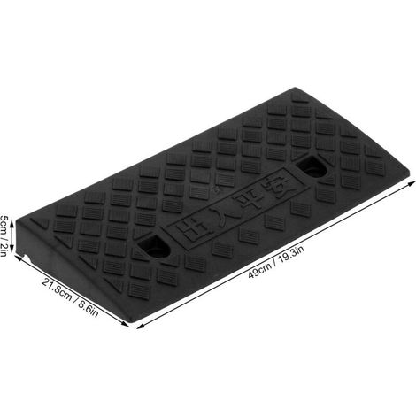 Rampe de trottoir 49x21.8x5 cm – Plastique PP antidérapant – Charge maximale pour véhicules lourds – Accès facilité pour garages et quais (1/5)