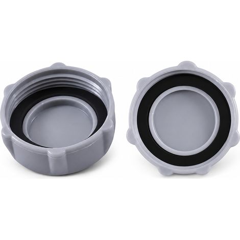 2 Pièces Bouchon de Fermeture pour Piscine, Bouchon de Vanne de Vidange de Piscine, Matériau PP pour P6H1158ASS16, P01010, P6D1158, P01006 Couvercles de Rechange pour Piscine Hors Sol (Gris) (1/5)