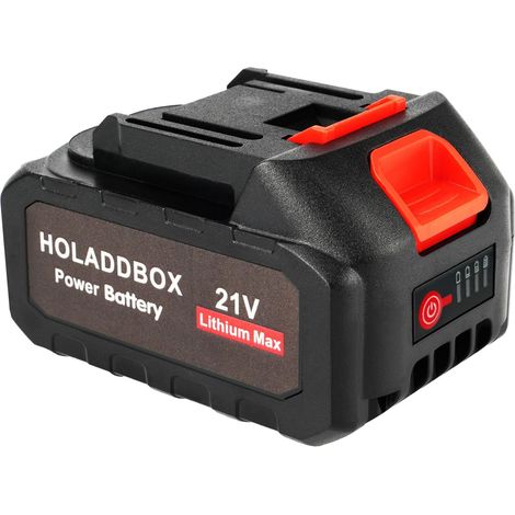 Batterie lithium 21 V - Batterie de remplacement de 4,0 Ah avec indicateur LED compatible avec le souffleur à feuilles et la mini-tronçonneuse sans fil 4 pouces/6 pouces (1/5)