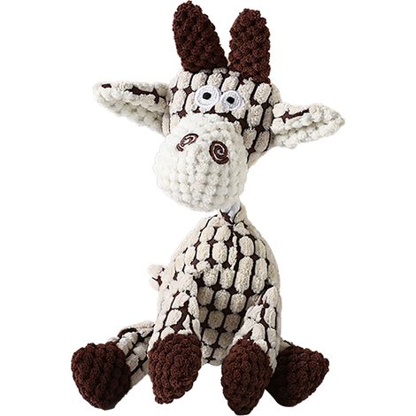Peluche pour chien multifonctionnelle résistante aux morsures, interactive et anti-ennui, jouet en peluche couineur pour chats et chiens (blanc). (1/5)