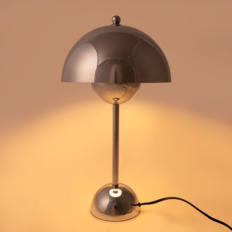 Lámpara De Mesa Diseño Vintage "Floralis" - E27 - Cromo