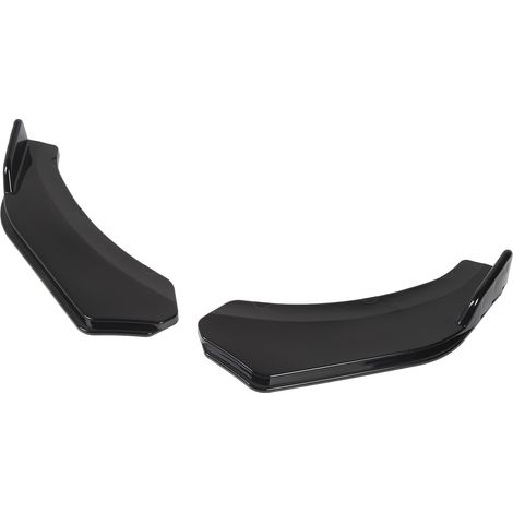 Lot de 2 protections d'angle de pare-chocs avant de 56 cm (gauche et droite), noir brillant, pour véhicule. (1/5)