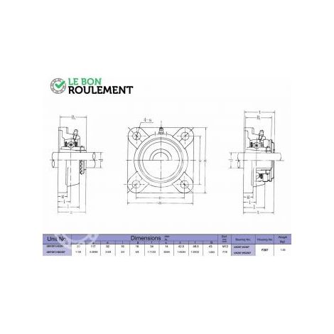 Palier fonte UKF207+H2307
