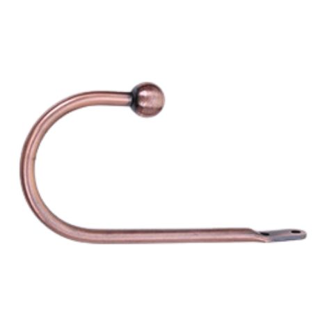 Raffhalter für Gardinen, seitliche Wandhaken aus Aluminiumlegierung (Antikbronze-Farbe mit rötlichen Untertönen, 1 Stück) (1/5)