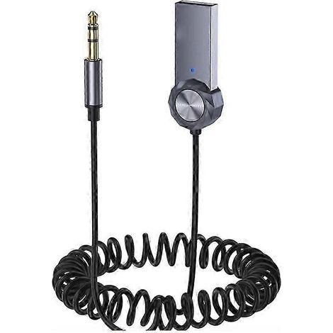 Récepteur Bluetooth 5.4 pour voiture, récepteur audio AUX sans fil mains libres 3,5 mm, compatible avec les haut-parleurs d'ordinateur, les souris sans fil, les casques et les claviers. (1/5)