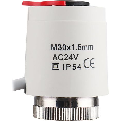 Actionneur thermoélectrique (normalement fermé-24Vblanc), filetage M30X1,5, adapté au chauffage par le sol (1/5)