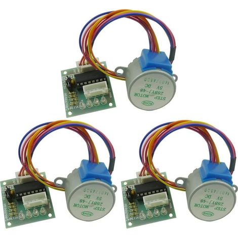 3 pièces DC 5V Moteur pas à pas stepper motor 28BYJ-48 ULN2003 + 3 pièces ULN2003 Carte pilote (1/5)
