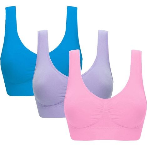Soutien-gorge de sport confortable et sans coutures pour femme avec coussinets amovibles (1/5)