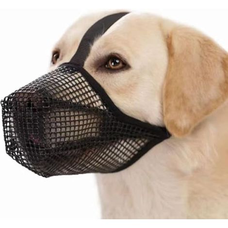 Dog Muzzle, Size Black Dog Muzzle for Dogs, Soft Mesh Anti-Biting Muzzle for Training, Grooming, and Vet Visits (1/2)