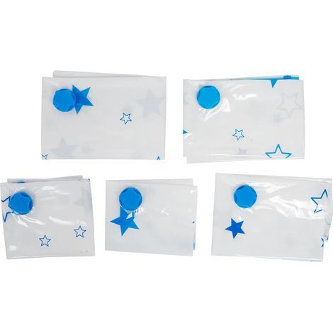 Sacs de rangement sous vide (lot de 5), sacs de voyage plus épais pour vêtements, réutilisables-AquaForge (1/5)
