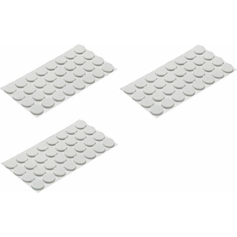 100x patin de pied meuble feutre rond 18mm autocollant adhésif blanc chaise table
