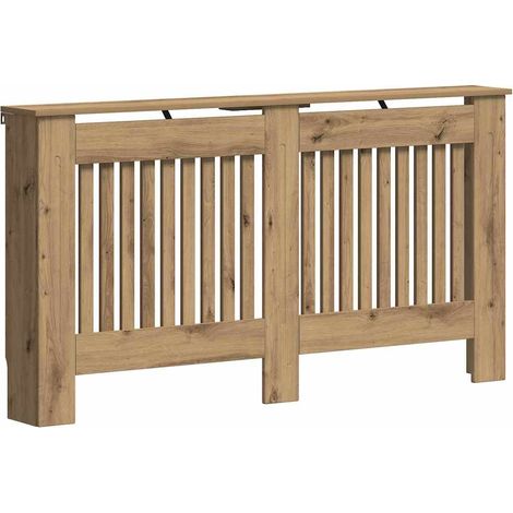 Cache-Radiateur Chêne artisanal 152 x 19 x 81,5 cm CFW25413 (1/5)