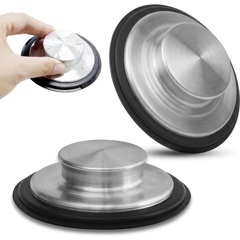 Spülbeckenstöpsel – 1 Stück – Edelstahl – Universalablauf – Standardküche – 8,5 cm (1/5)