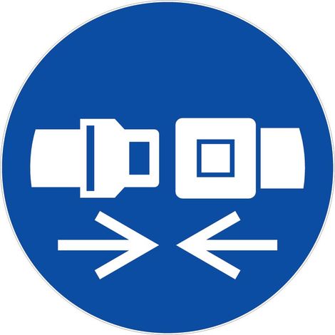 Panneau Ceinture de sécurité obligatoire - Rigide Ø300mm - 4030166