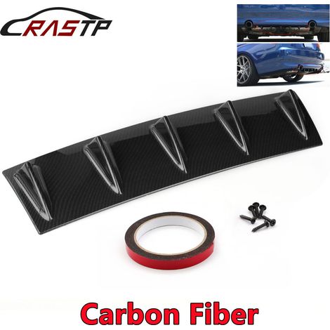 ABS car modification accessories shark fin chassis diffuser rear bumper five-seven-three fin rear chassis diffuser - ABS - large seven-fin - carbon fiber (1/4)