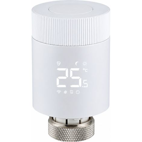 Vanne thermostatique connectée Wi-Fi pour radiateur avec écran LED wifi wi-fi 11 × 9,3 × 6,3 cm 243 g – Livraison gratuite