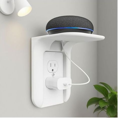 Étagère de rangement murale adhésive sans perçage, support utilitaire pour salle de bain, cuisine, chambre à coucher, bureau, montage facile (1/5)