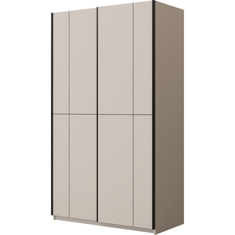 Armoire VERTIS 2 portes coulissantes cachemire avec fermeture silencieuse 120 cm