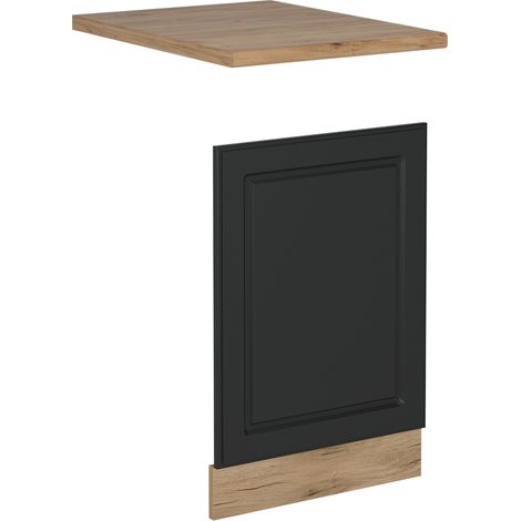 Façade de lave-vaisselle R-Line, Anthracite campagne, 45cm, PT Chêne, Vicco