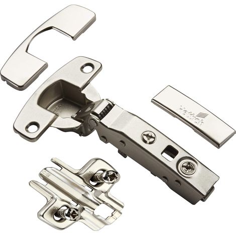 HETTICH Topfband SENSYS 8645i T52 Eckanschlag 110° mit integriertem Dämpfer, Abdeckkappen und Montageplatte (Distanz 0 mm) Möbelscharnier Topfscharnier von SOTECH