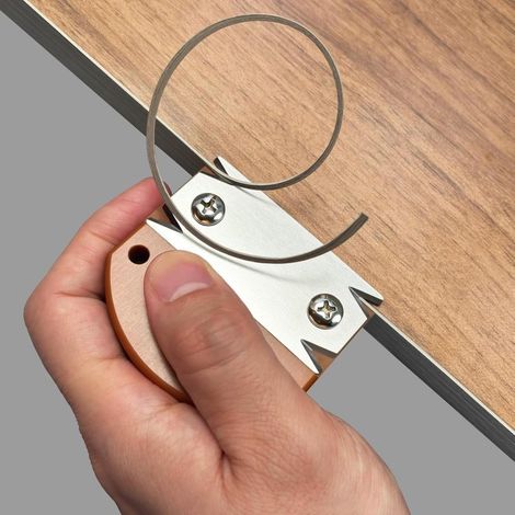 Kantenschneider – Verbessertes Modell 2025 mit Aufhängegurt, tragbarer und robuster Kantenschneider, Winkelhobel, für Holz, PVC, ABS und Furnier