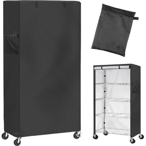 Housse de Protection pour Étagère à Fils, Couverture Imperméable et Résistante pour Rangement Extérieur avec Fermeture Éclair, Dimensions 91 x 46 x 183 cm (1/5)