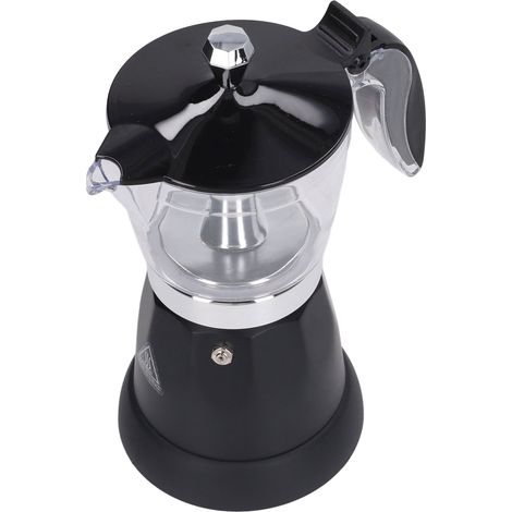 Cafetière italienne électrique 6 tasses 300ml, transparente, portable, machine à café pour maison, fiche UE 220-240V (1/5)