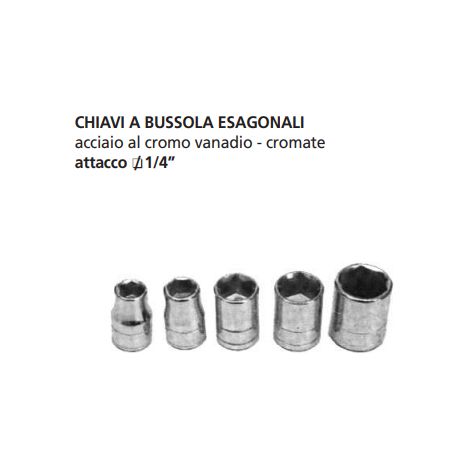 ORECA-CHIAVE A BUSSOLA ESAGONALE ATTACCO1/4 mm 5,5 CROMO VANADIO