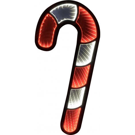 BASTONCINO CANDY BIANCO-ROSSO 60CM INFINITY LIGHT CON LUCE LED