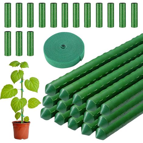 30 Pieces 40cm Tuteurs pour Plantes, Tuteur Tomate Monstera Piments Doux Orchidées- Empilable- Diamètre : 11 mm (1/5)