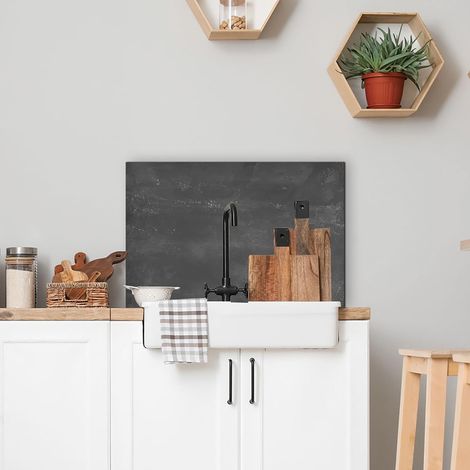 Credence Pour Cuisine en Aluminium Protection pour Plaques de Cuisson et mur lavable et facile à Monter Plaque anti-éclaboussures en Métal (1/5)