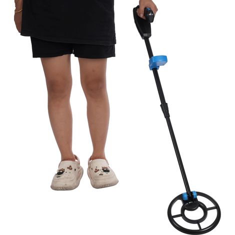 Detector de metales infantil, ajustable, con rastrillo y pala, para jardín, playa y bosque. Fabricado en ABS y PVC. Se puede usar en jardines, parques, playas y bosques. (1/5)